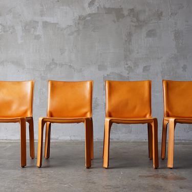 Set of 4 Mario Bellini 'Cab' Chairs 