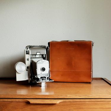 Vintage Polaroid 800 Land Camera Kit with Leather Carry Case 