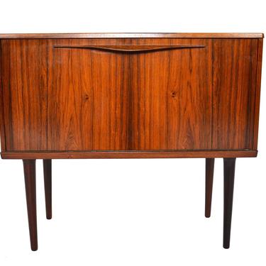 Danish Modern Mid Century Lyby Rosewood Drop Down Chest 