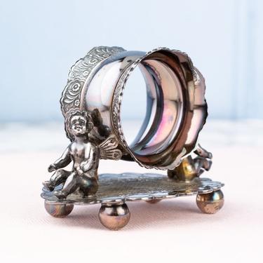 Antique Garden Fairies Figural Napkin Ring