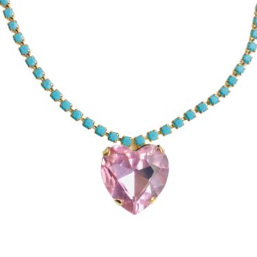 The Pink Reef Heart of the Ocean Necklace in light pink