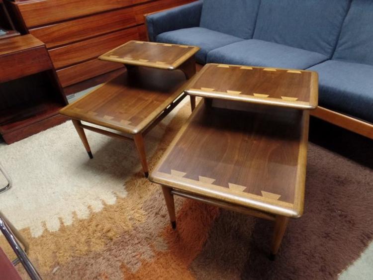 Pair of Mid-Century Modern step table from the Acclaim Collection by Lane
