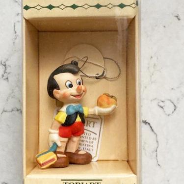 Mint Vintage Disney Pinocchio Rare Toriart by Anri Handcrafted Made in Italy Wood Ornament Ready to Hang by LeChalet