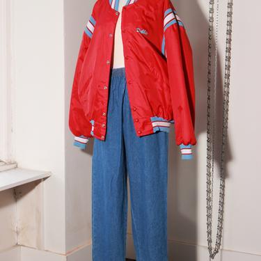 80s Red Nylon Jacket - Debbie / XL 