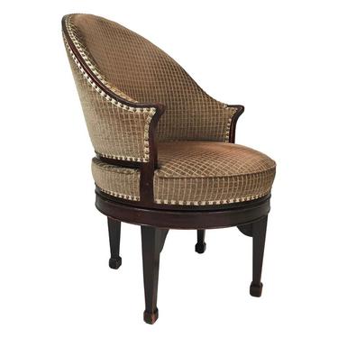 George III Style Upholstered Swivel Chair