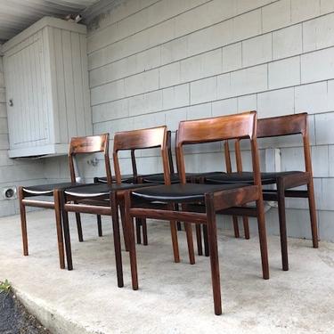 Set of (6) Danish Modern Rosewood Dining Chairs 