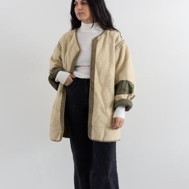 Vintage Reversible Green Liner Jacket | Unisex 50s Pile Nylon Coat | L | LI079 