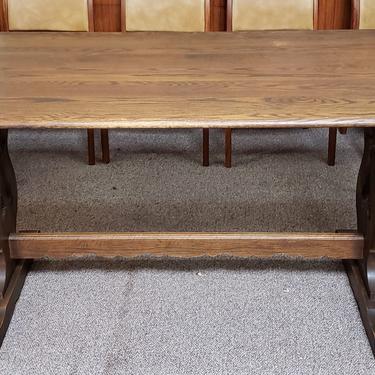 Item #MA58 English Oak Trestle Base Table or Desk c.1940