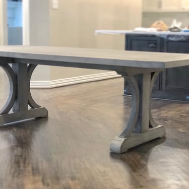 Solid Wood Handmade Curved Base Dining Table FREE SHIPPING 