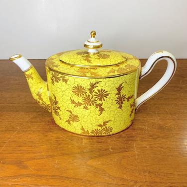 Antique Mintons China Teapot Made Exclusively for Tiffany & Co Yellow Gold RARE 