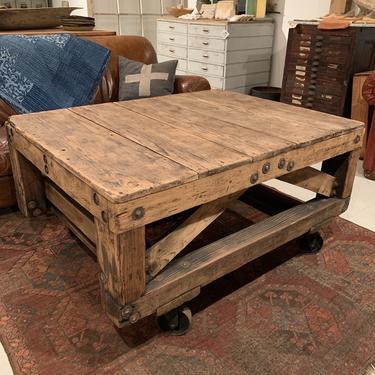Vintage Industrial Cart Table