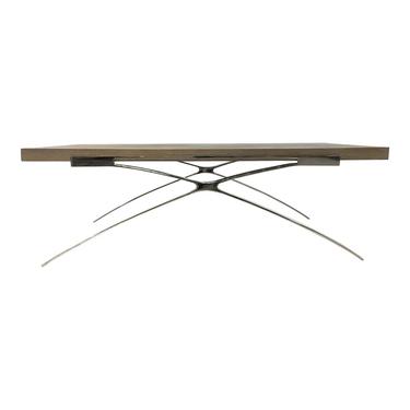 Organic Modern Elm and Nickel Cocktail Table By: Interlude Home