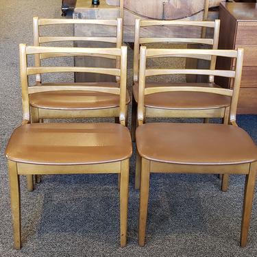 Item #W412 Set of Four Mid Century Dining Chairs c.1950