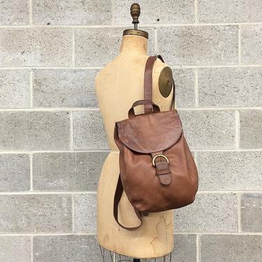 Vintage Coach Backpack Retro 1990s Bantam + Brown Leather + No. A6H 4134 + Two Strap + Adjustable + Shoulder Bag + Womens Accessory 