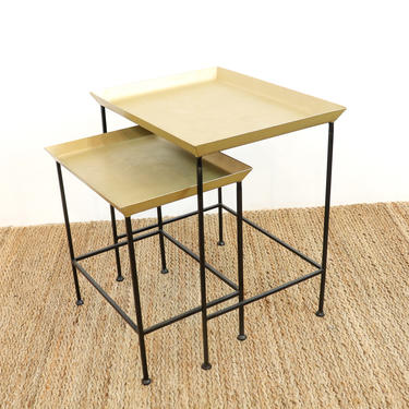 Black and Gold Metal Nesting Tables
