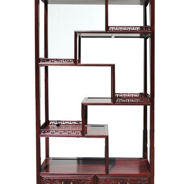 Chinese Rosewood 8 Treasure Curio Display Cabinet fs456E 