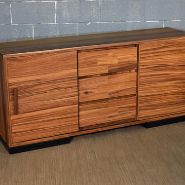 Rustic Solid Parota Wood 66&amp;quot; Sliding Door Sideboard, Media Console 