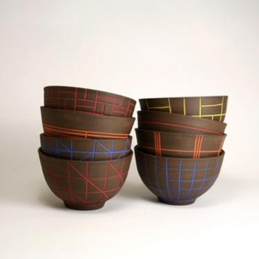 Dark Clay Pattern Ware Small Bowl