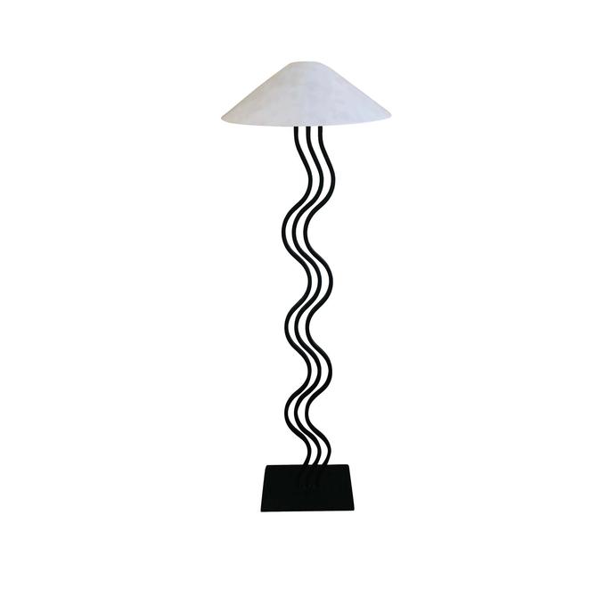 1980s Postmodern Squiggle Floor Lamp, Vintage Alsy Floor Lamp
