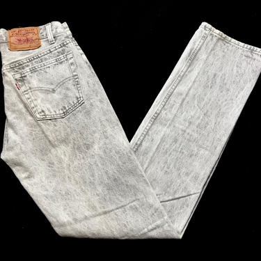 Vintage 1980s Faded Gray LEVI'S 501 Jeans ~ measure 27 x 32.75 ~ Red Tab ~ Made in USA ~ Unisex ~ Boyfriend Jeans ~ 27 Waist 
