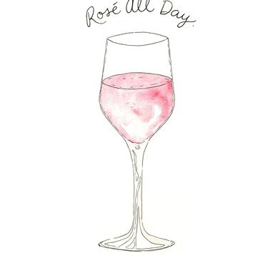 Ros All Day Watercolor Art Print