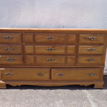 Traditional Dresser Chest of Drawers Shabby Chic French Provincial Table Country Cottage Antique Wood Maple Console CUSTOM PAINT AVAILABLE 
