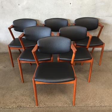 Set of Six Vintage Mid Century Danish Kai Kristiansen Dining Chairs