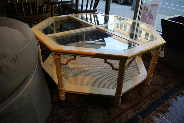 faux bamboo coffee table $95