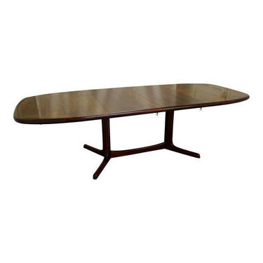 Mid-Century Danish Modern Rosewood Extendable Surfboard Dining Table 