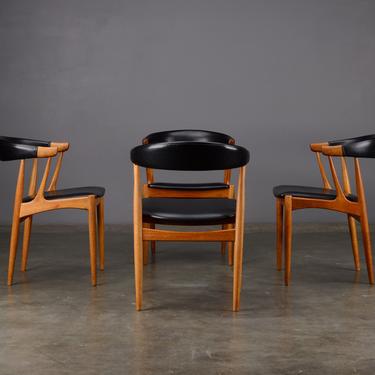 4 Mid Century Dining Chairs Johannes Andersen Danish Modern BA 113 