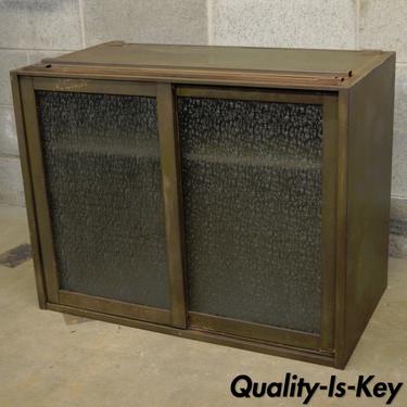Remington Rand Industrial Green Steel Metal Stacking Barrister Storage Cabinet B