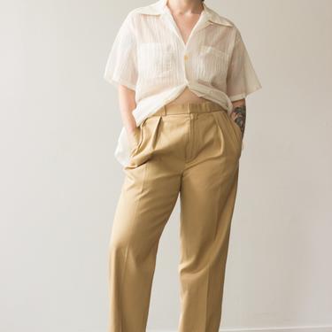 1980s Polo Ralph Lauren Khaki Pleated Trousers 