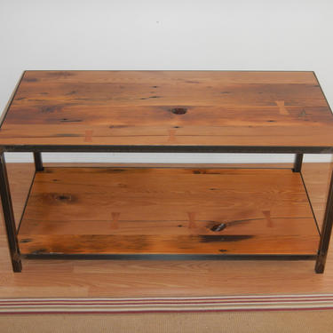 Reclaimed Wood and Welded Steel Coffee Table / Industrial / Salvaged Wood / Modern / Minimalist 