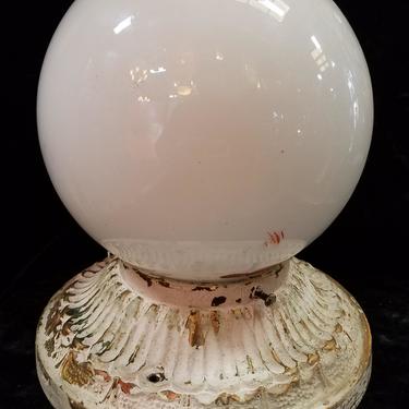 Vintage Semi Flush Ceramic Canopy with Globe Shade