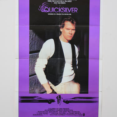 Original Theatrical One Sheet Film Poster - Quicksilver, Kevin Bacon 