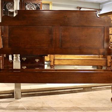 Cannonball &amp; Bell Bed in Maple, Original Posts Circa 1830, Resized to King