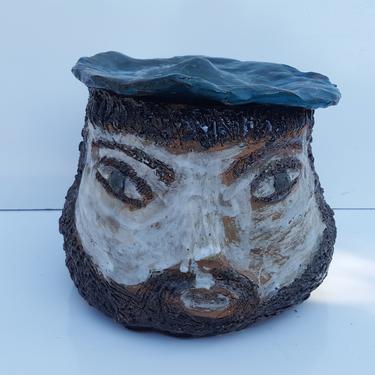 Amy S. Art  Handmade Figural Studio Pottery Vase . 