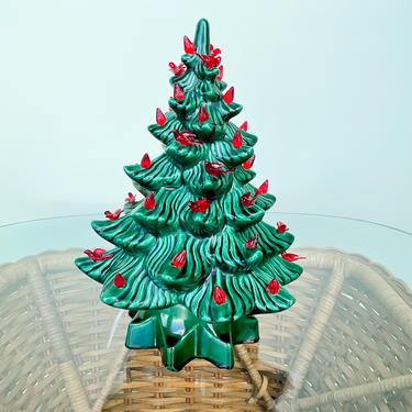 Red and Green Ceramic Christmas Tree