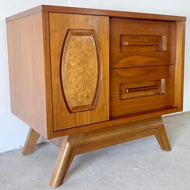 Mid-Century Modern Nightstand with Sliding Front 