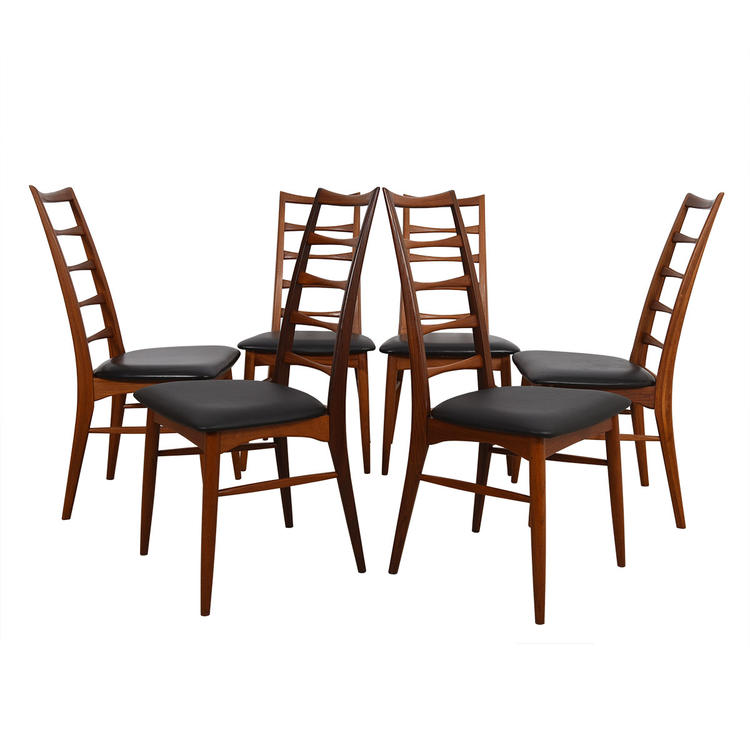 Set of 6 Koefoeds Hornslet Danish Teak Dining Chairs