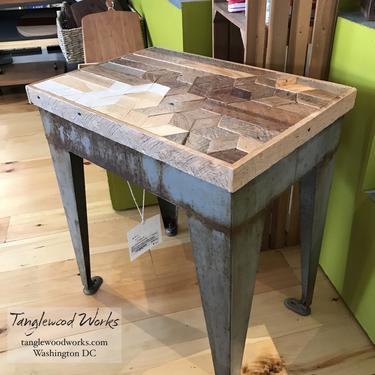 Upcycled reclaimed wood table