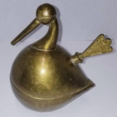 Vintage Brass Kiwi Perfume Dabber 