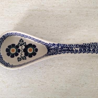 Modern Hand Painted Ceramic Spoon Rest 