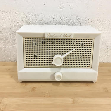 White 1956 Packard-Bell AM Radio, Elec Restored 
