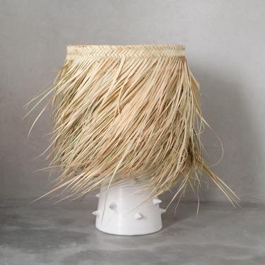 White Palm Table Lamp 