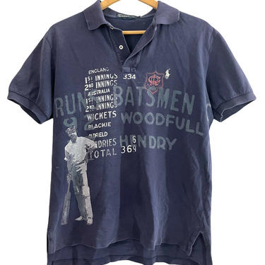 Polo Ralph Lauren Hunter Hendry Cricket Blue Polo Shirt Medium