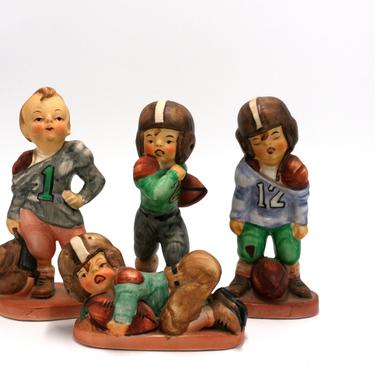 vintage football figurines made in Japan 