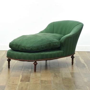 Vintage Empire Emerald Green Chaise Lounge Chair