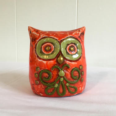 Owl Ceramic Incense Burner FF Fitz and Floyd 1960s Made in Japan Planter Air Plant Vintage Mid-Century 