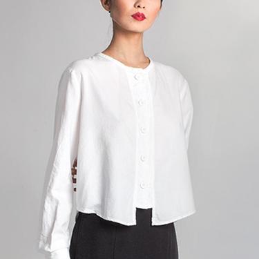 Full Sleeve Button Panel Blouse in WHITE or BLACK